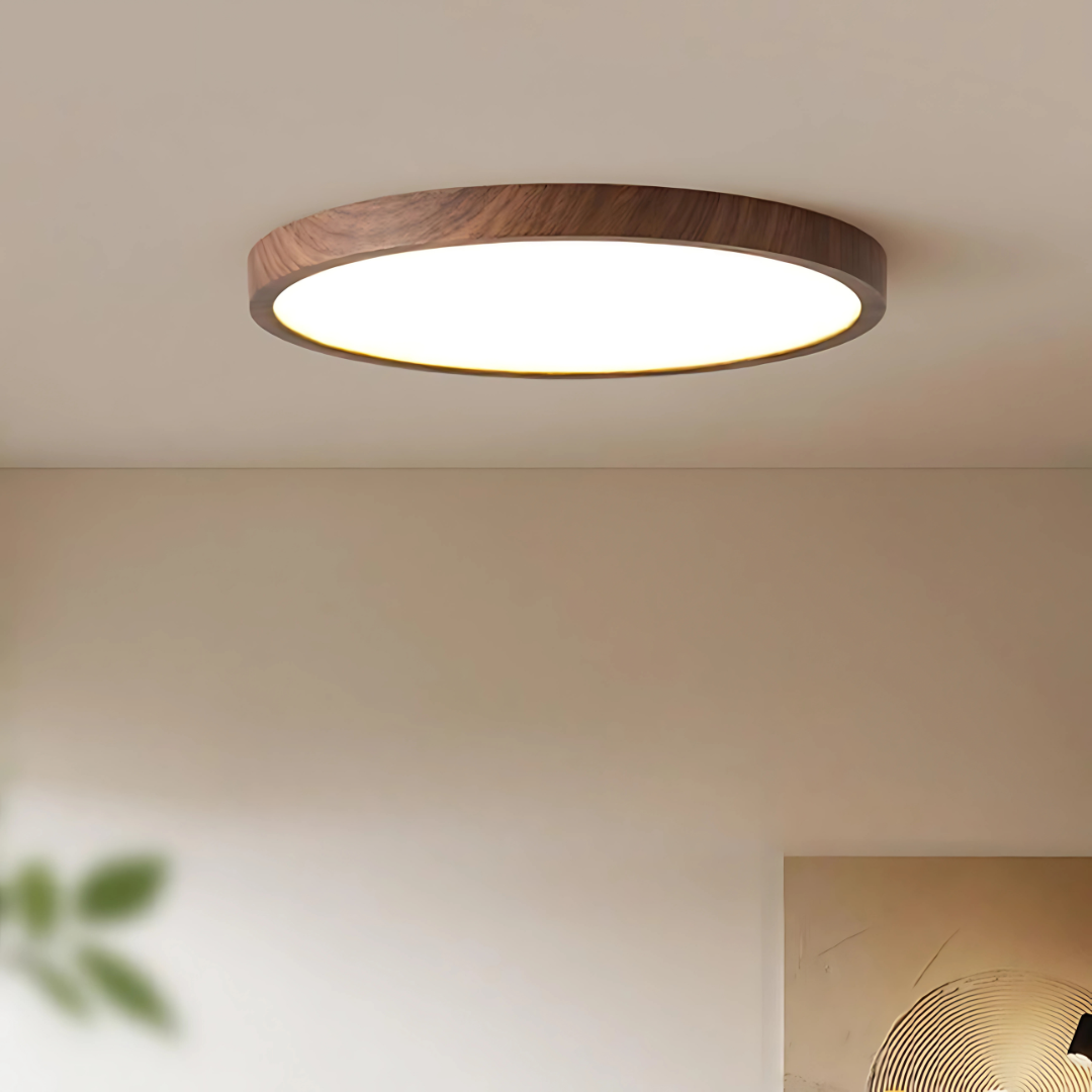 Lampade da soffitto moderne in legno design LED