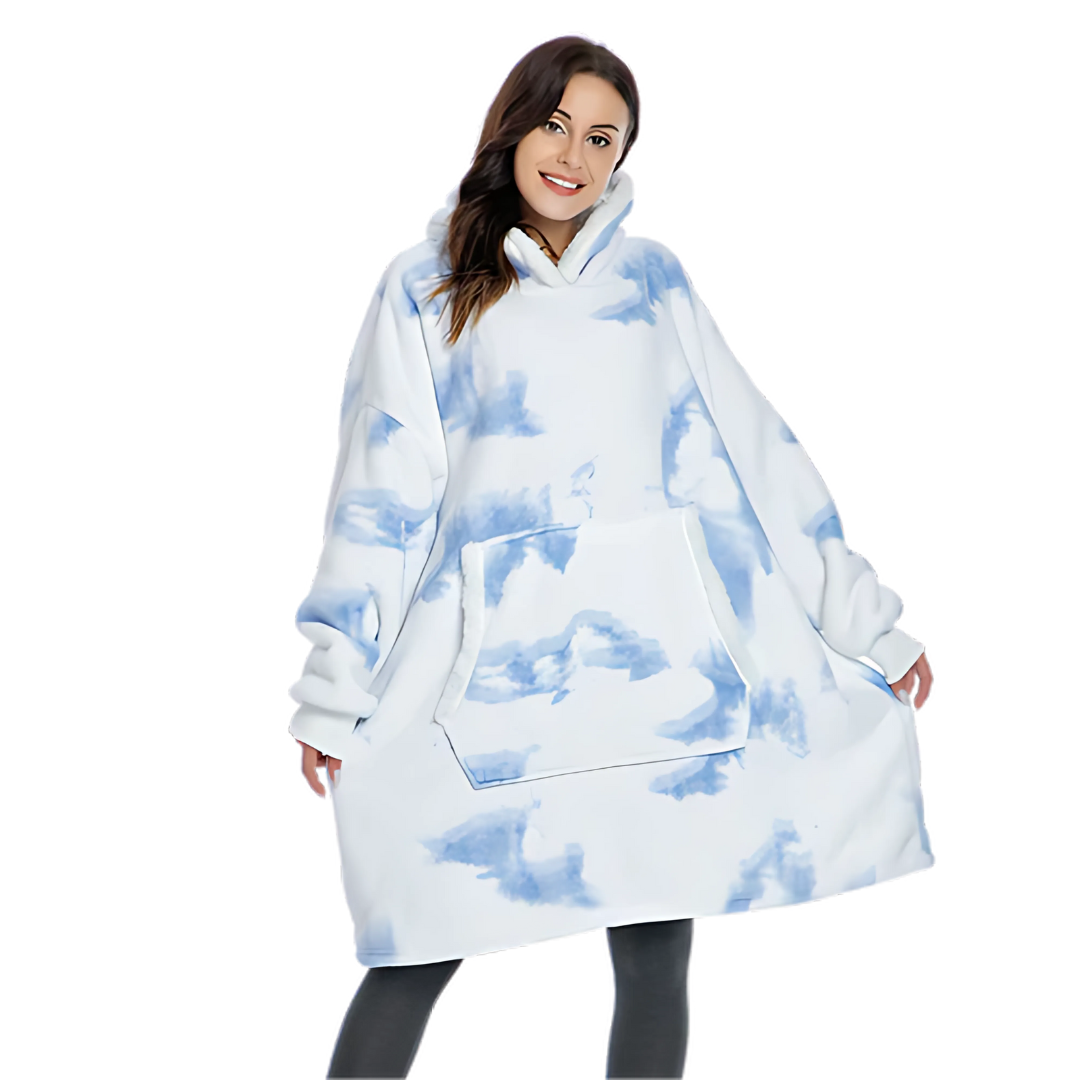 Damska bluza-koc oversize | Ciepła bluza polarowa