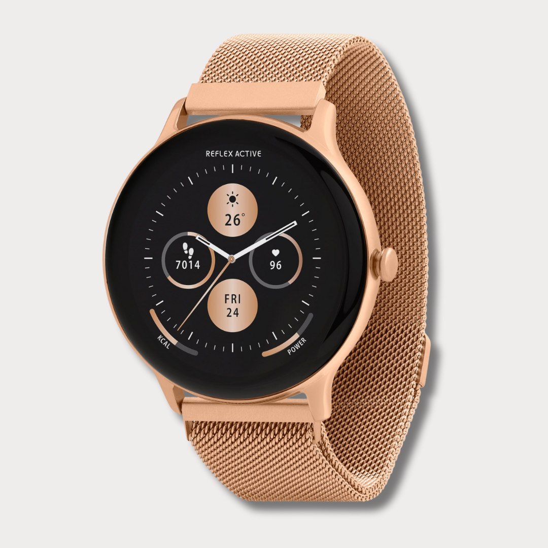 Montre intelligente or maille traqueur de fitness