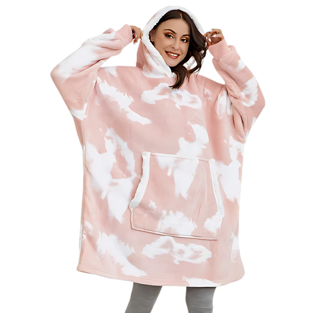 Damska bluza-koc oversize | Ciepła bluza polarowa