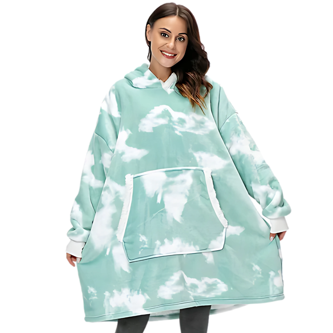 Damska bluza-koc oversize | Ciepła bluza polarowa