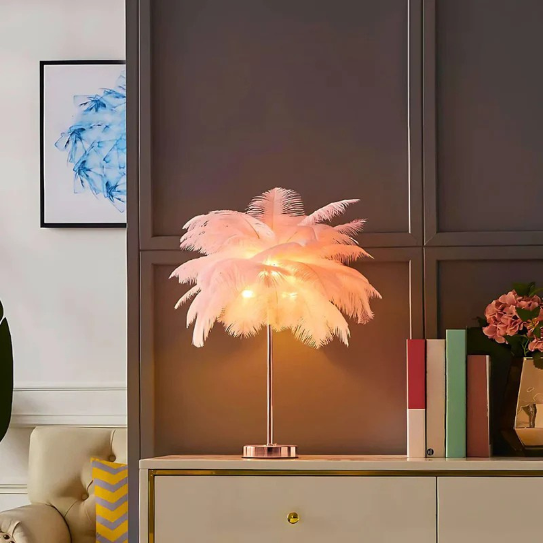 Lámpara de Mesa Moderna Feather Shade