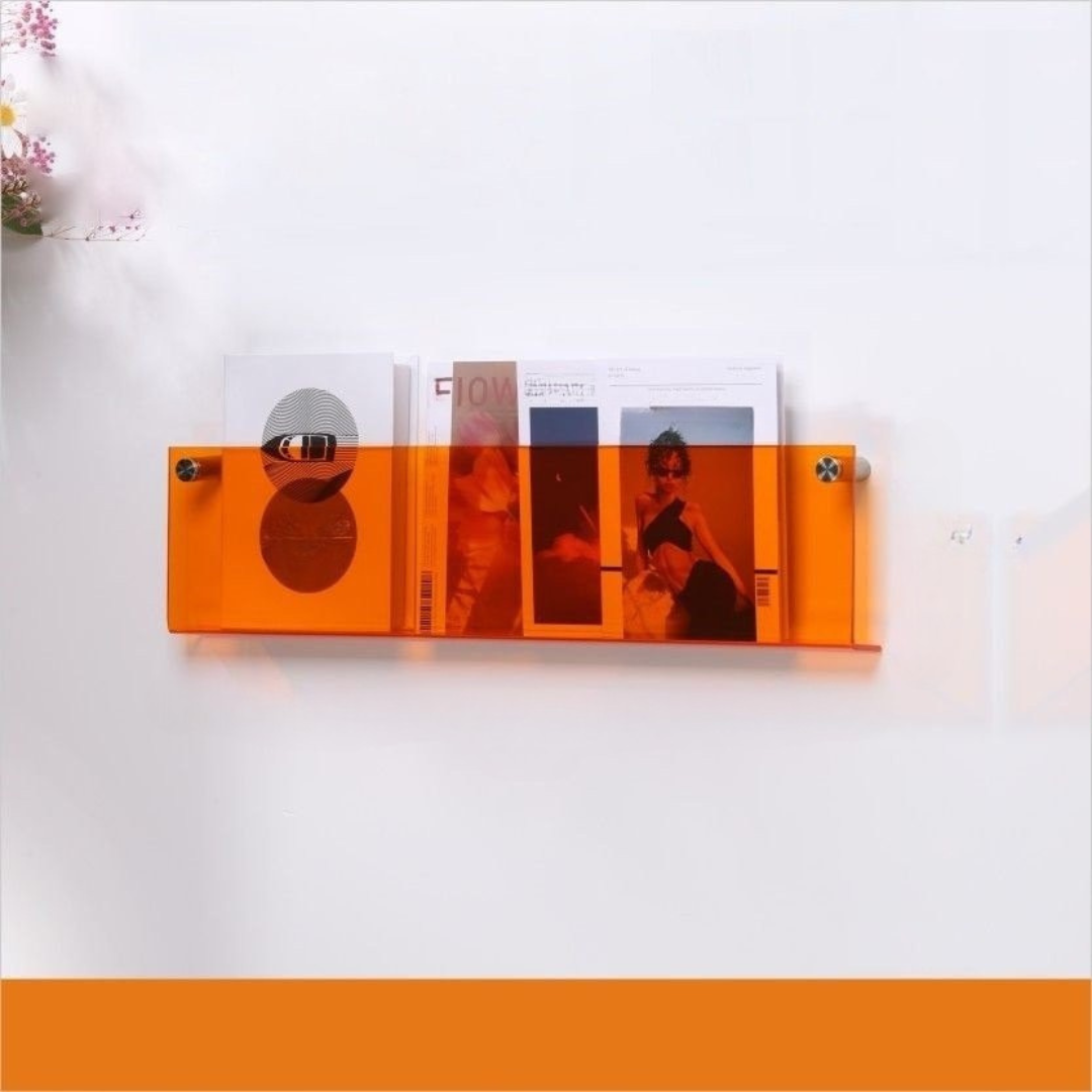Wall Shelf Clear Acrylic Magazine Holder