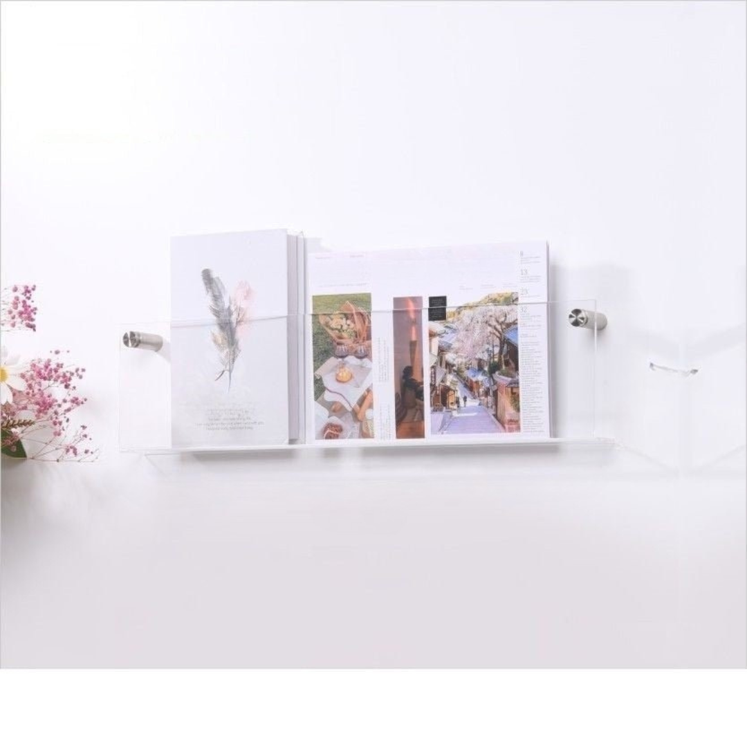 Wall Shelf Clear Acrylic Magazine Holder