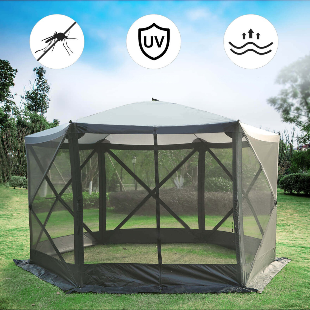 Pop Up Gazebo with Mesh Sides for Garden