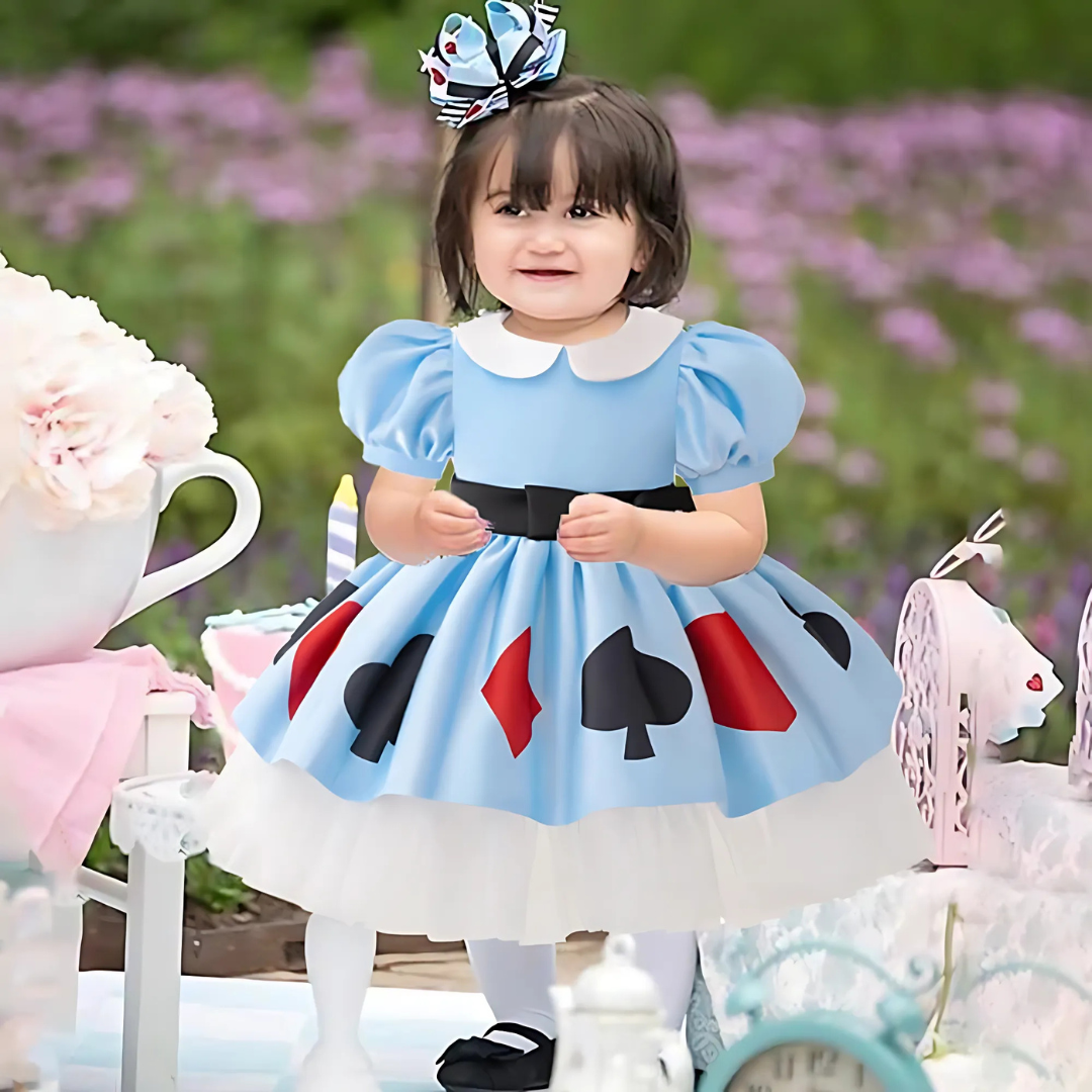 Mädchen Puffärmel Märchenbuch Halloween Kostüm Kleid | Mini