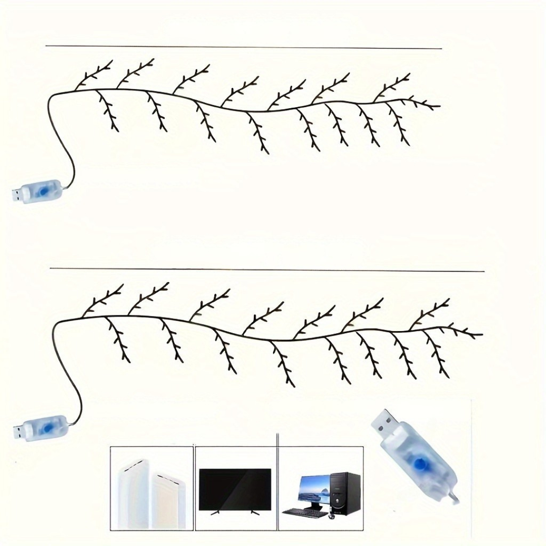 Appliques murales avec design de branche de saule LED