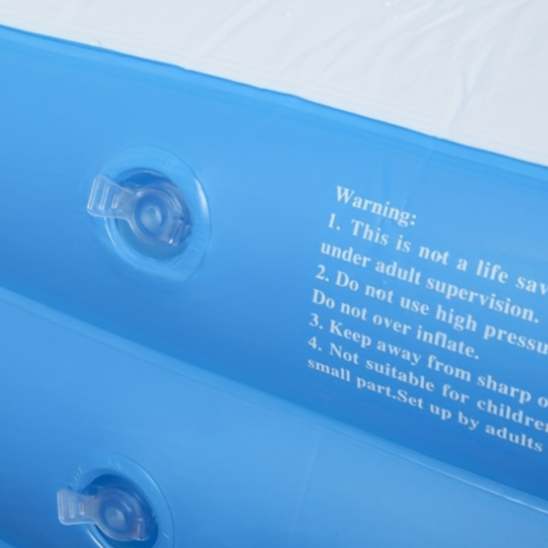 Nadmuchiwany rodzinny basen niebieski PVC prostokątny