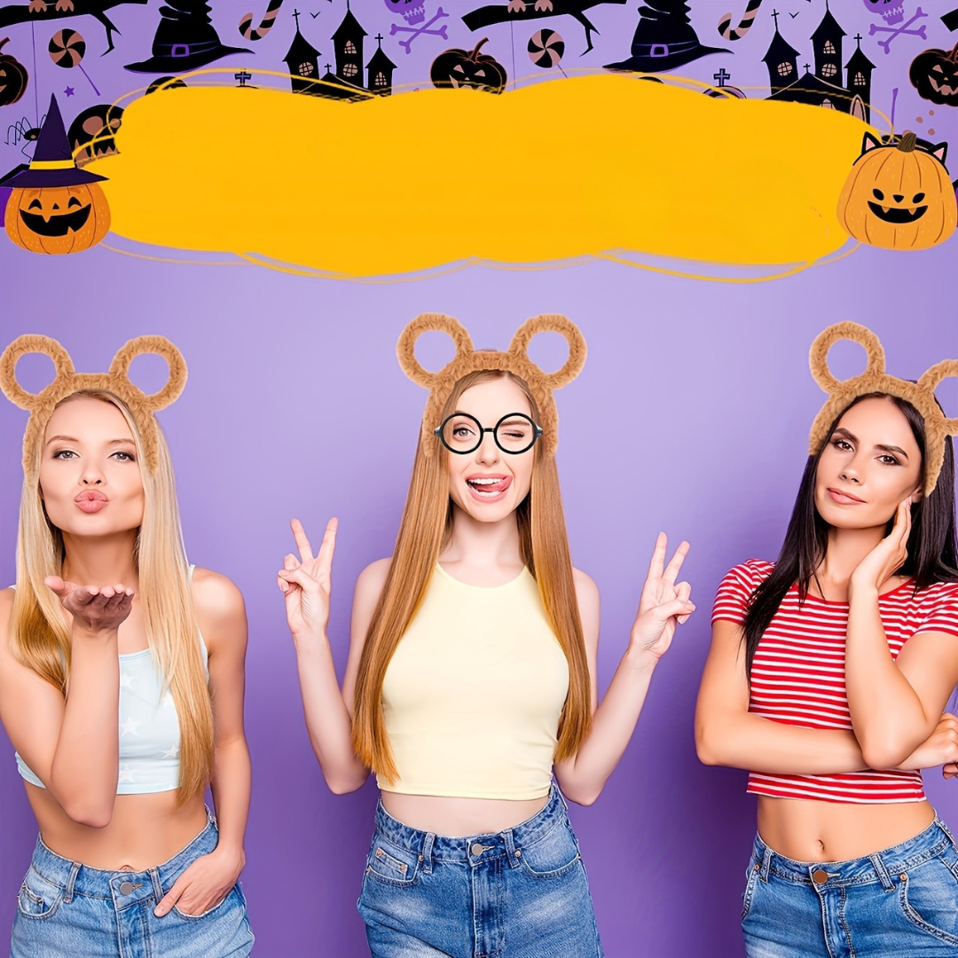 Set di accessori costume scoiattolo peloso di Halloween | Fascia occhiali