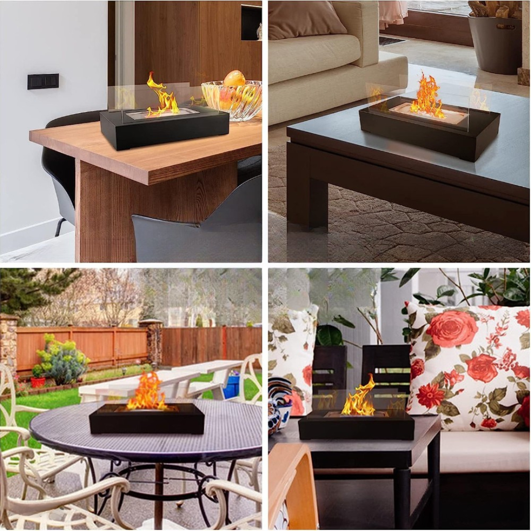 Foyer extérieur portable en métal pour table