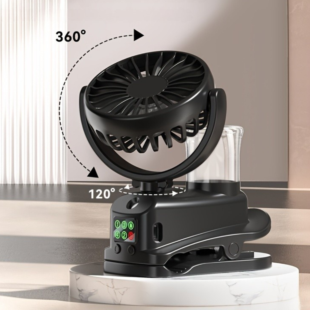 Portable USB Desk Fan Humidifier Rechargeable