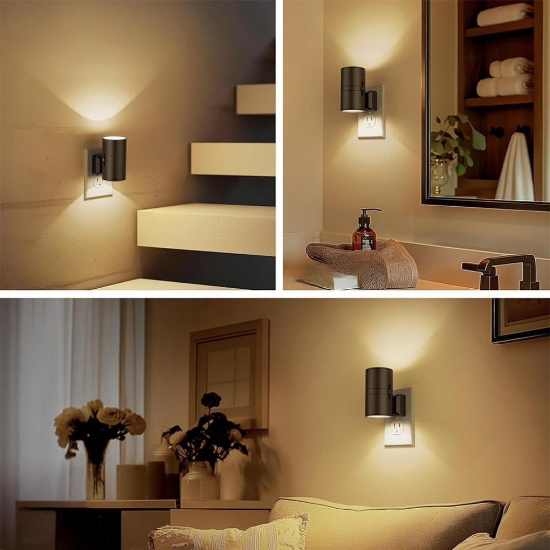 Lampada da parete moderna con sensore di movimento e spina