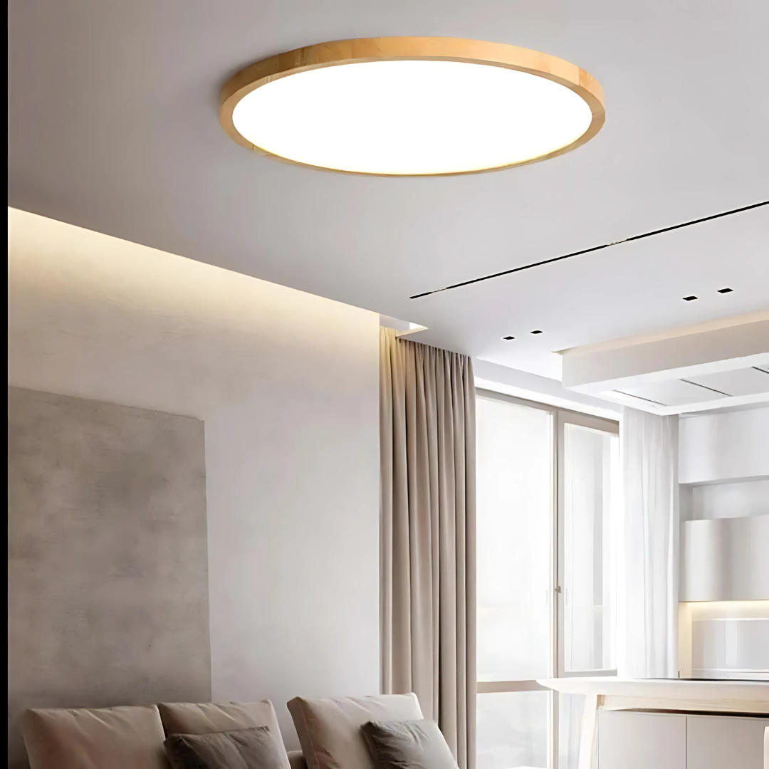 Holz-LED-Deckenleuchte für moderne Schlafzimmer