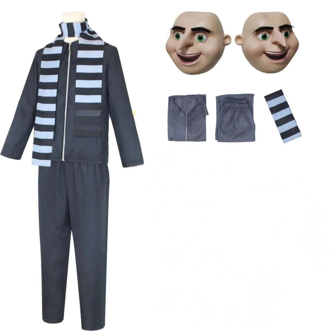 Kids Cartoon Villain Halloween Costume Set | Mask Scarf