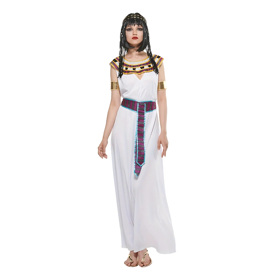 Disfraz de Halloween de Cleopatra para mujer | Vestido maxi real sin mangas
