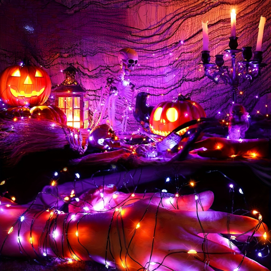Luci fatate solari da esterno per Halloween a stringa