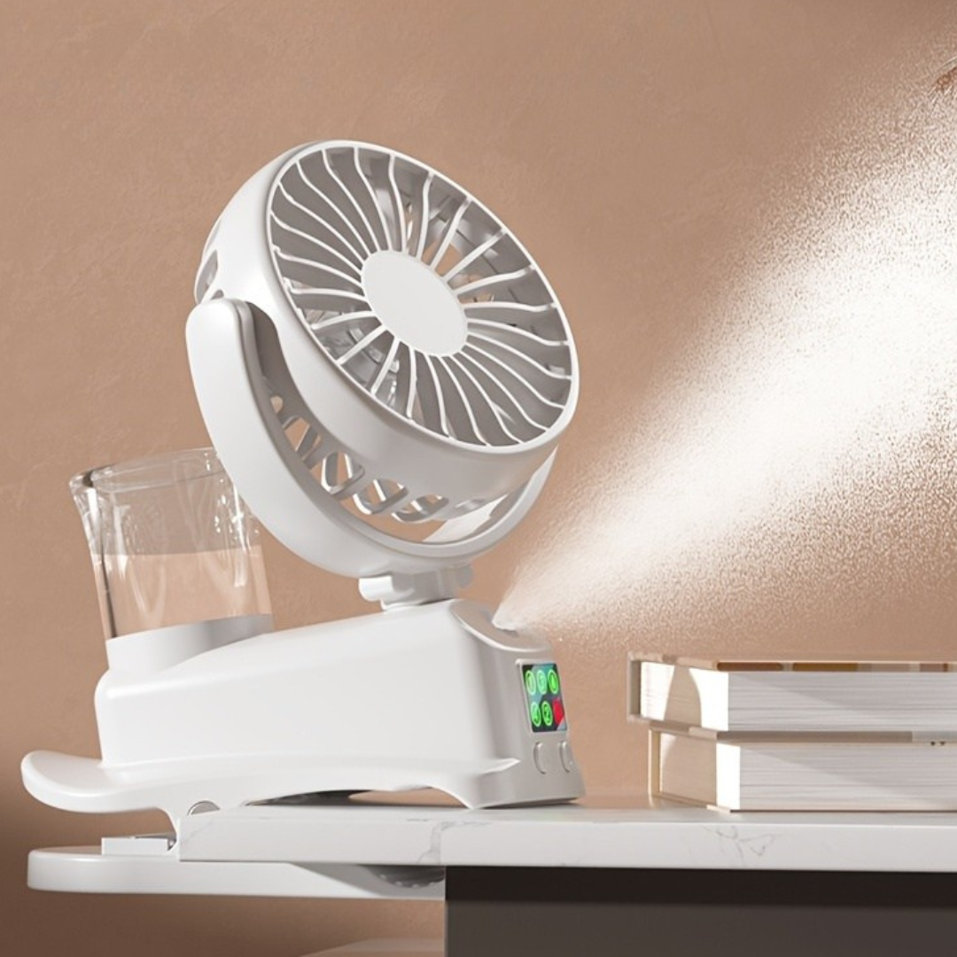 Portable USB Desk Fan Humidifier Rechargeable