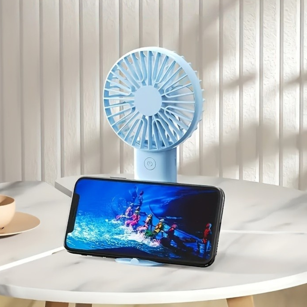 Portable USB Mini Table Fan with Holder
