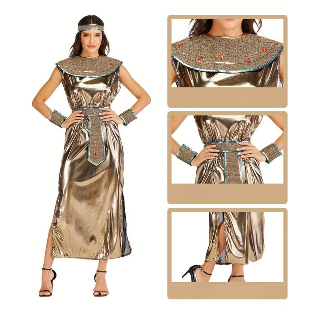 Vestido de Disfraz de Halloween Elegante Cleopatra para Mujer | Maxi