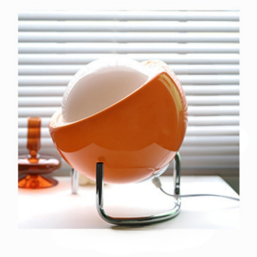 Lámpara de mesa de vidrio con diseño retro nórdico