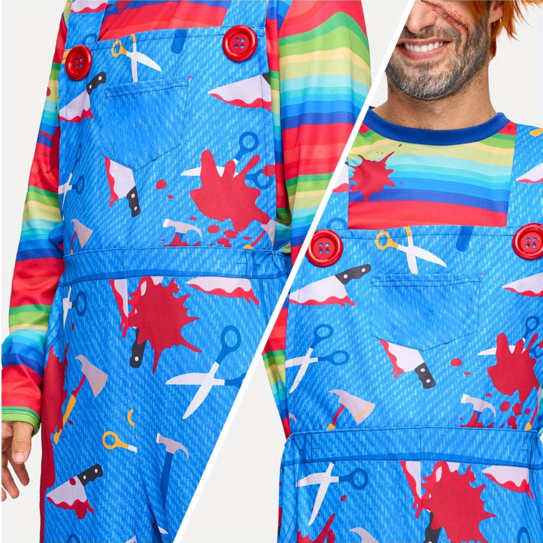Men's Creepy Killer Halloween Costume | Scary Horror Outfit