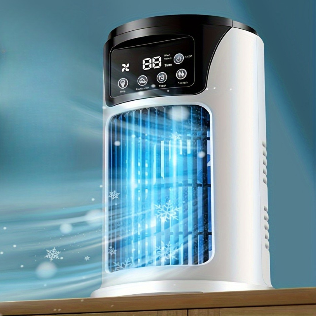 Portable Air Cooler Humidifier Fan USB White