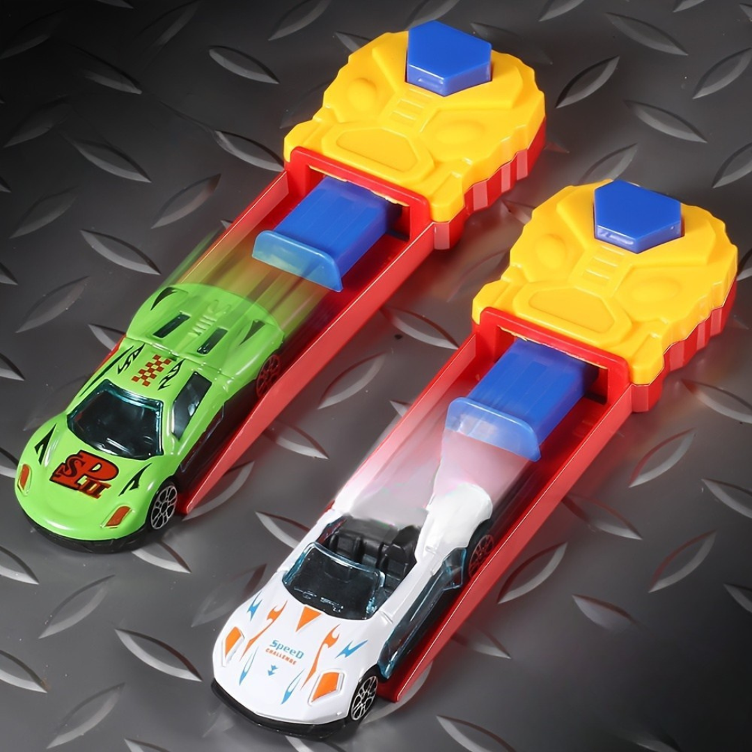 Set de Lanzador de Coches de Juguete Pista de Carreras Manual