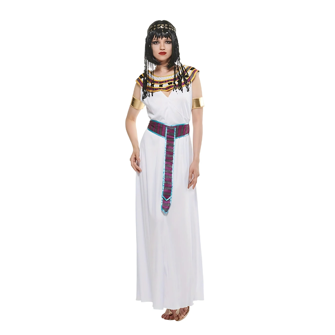 Disfraz de Halloween de Cleopatra para mujer | Vestido maxi real sin mangas