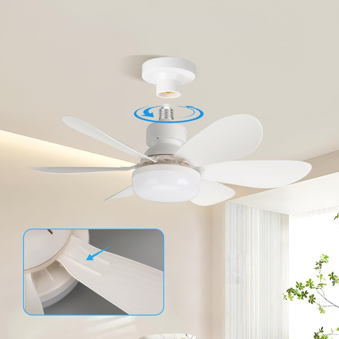 Ventilatore da soffitto con illuminazione LED regolabile