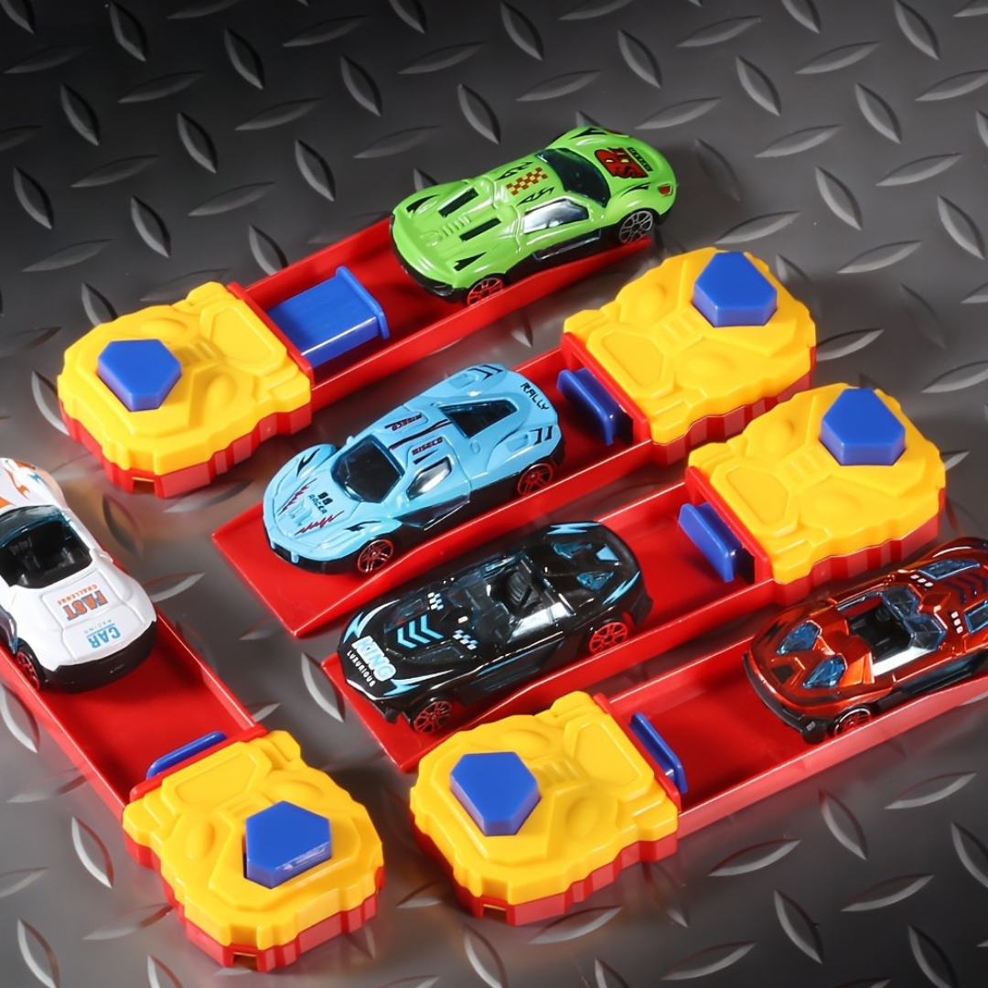 Set de Lanzador de Coches de Juguete Pista de Carreras Manual