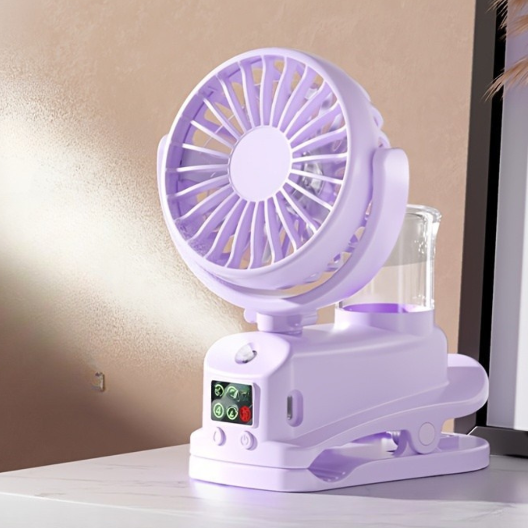 Portable USB Desk Fan Humidifier Rechargeable