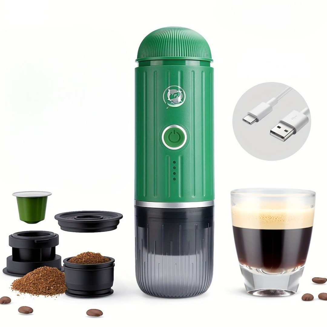 Macchina da caffè espresso da viaggio compatta con ricarica USB