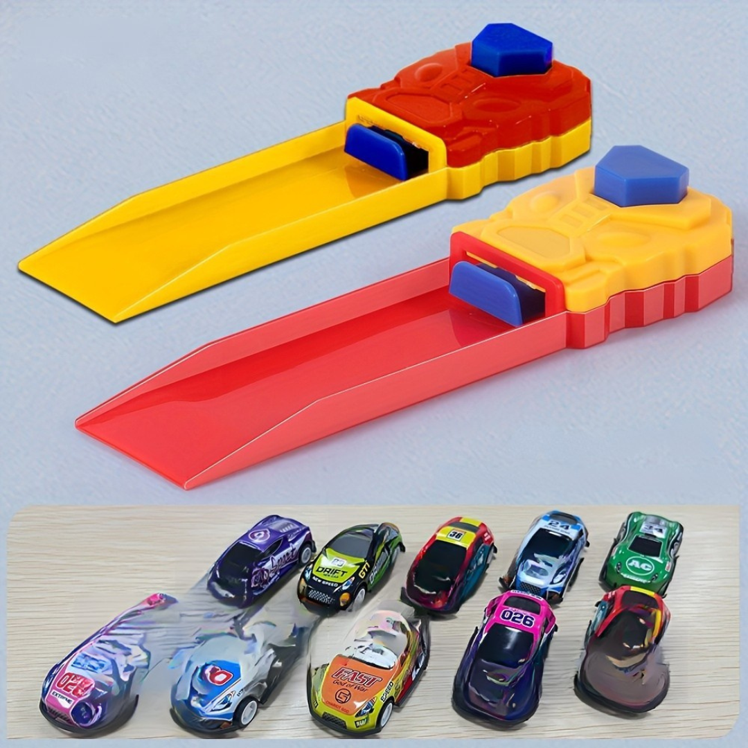 Set de Lanzador de Coches de Juguete Pista de Carreras Manual