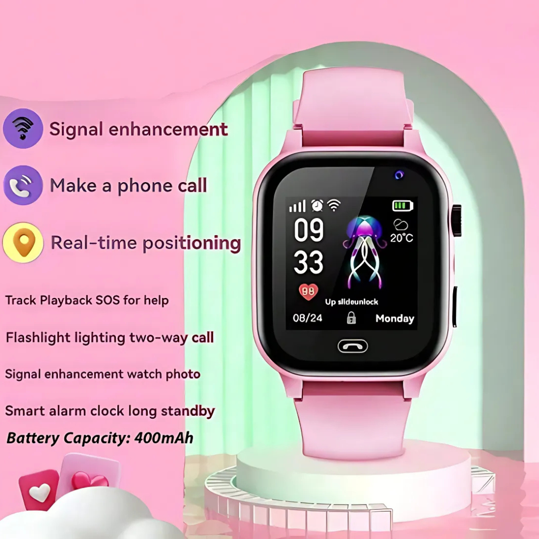 Orologio intelligente per bambini GPS con videochiamata, fotocamera e localizzatore