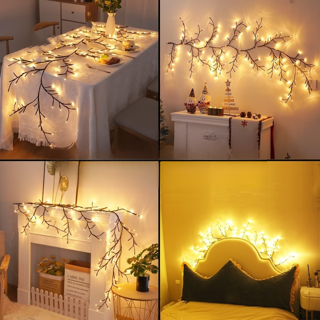 Wandleuchten mit LED-Weidenzweig-Design