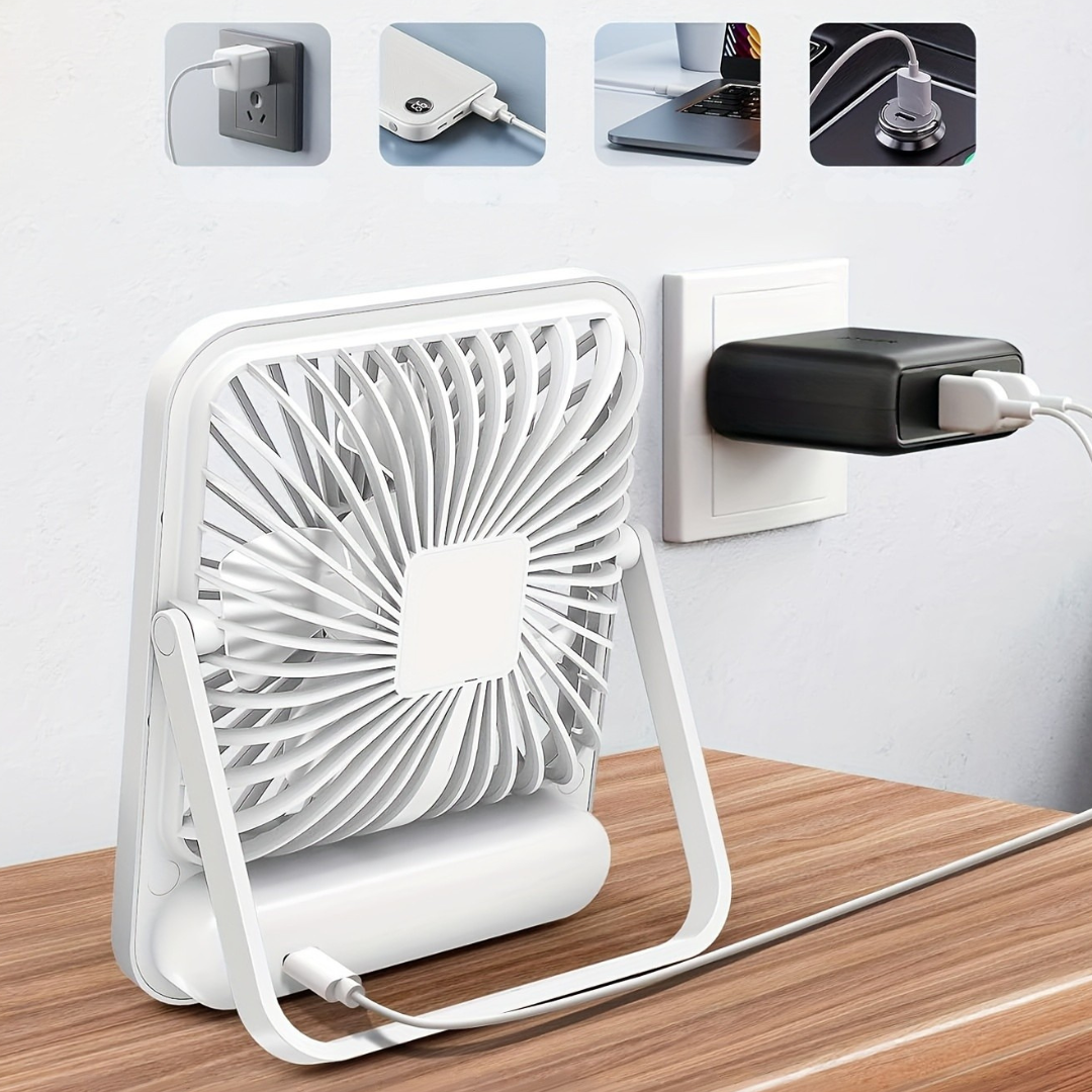 Portable USB Rechargeable Table Cooling Fan