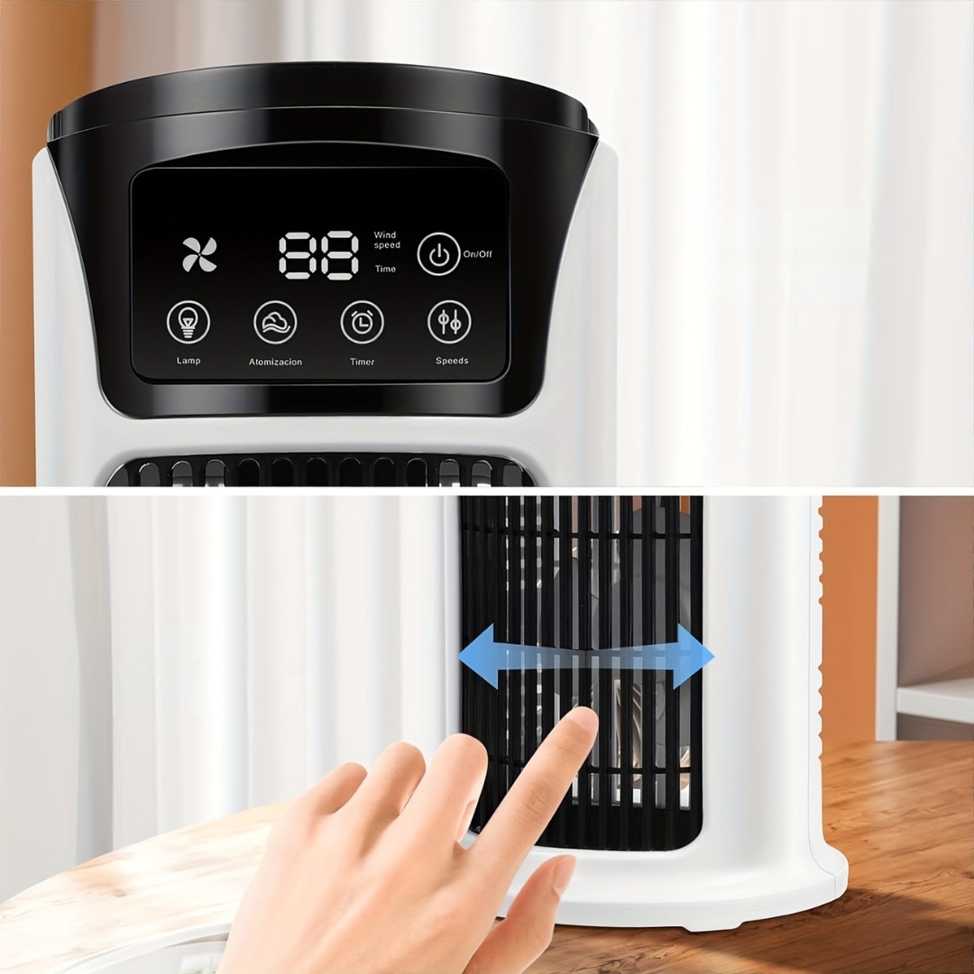 Portable Air Cooler Humidifier Fan USB White