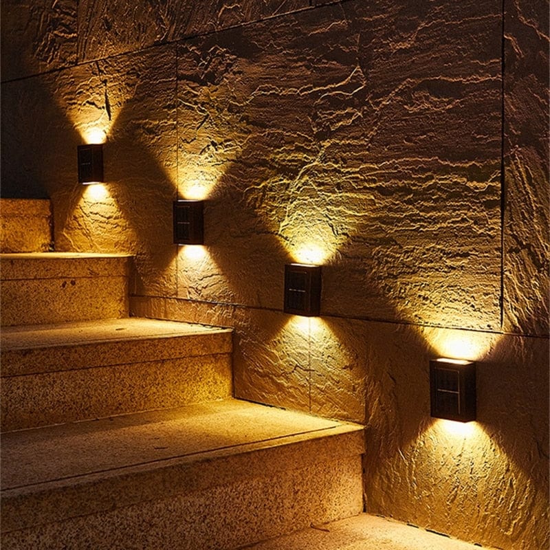 Apliques de pared para exteriores con energía solar para jardín