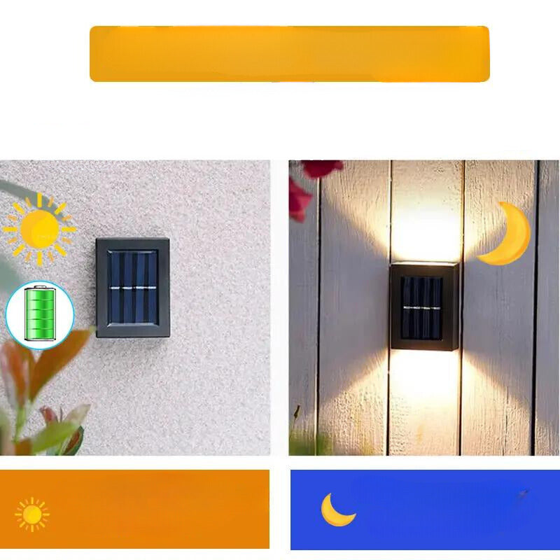 Apliques de pared para exteriores con energía solar para jardín