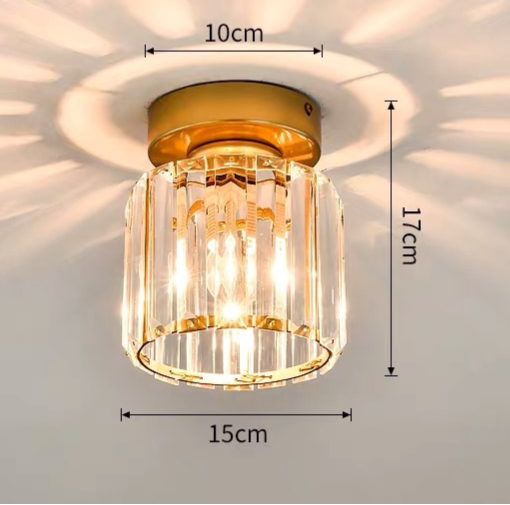Plafonnier Cristal Montage Affleurant Luminaire Moderne