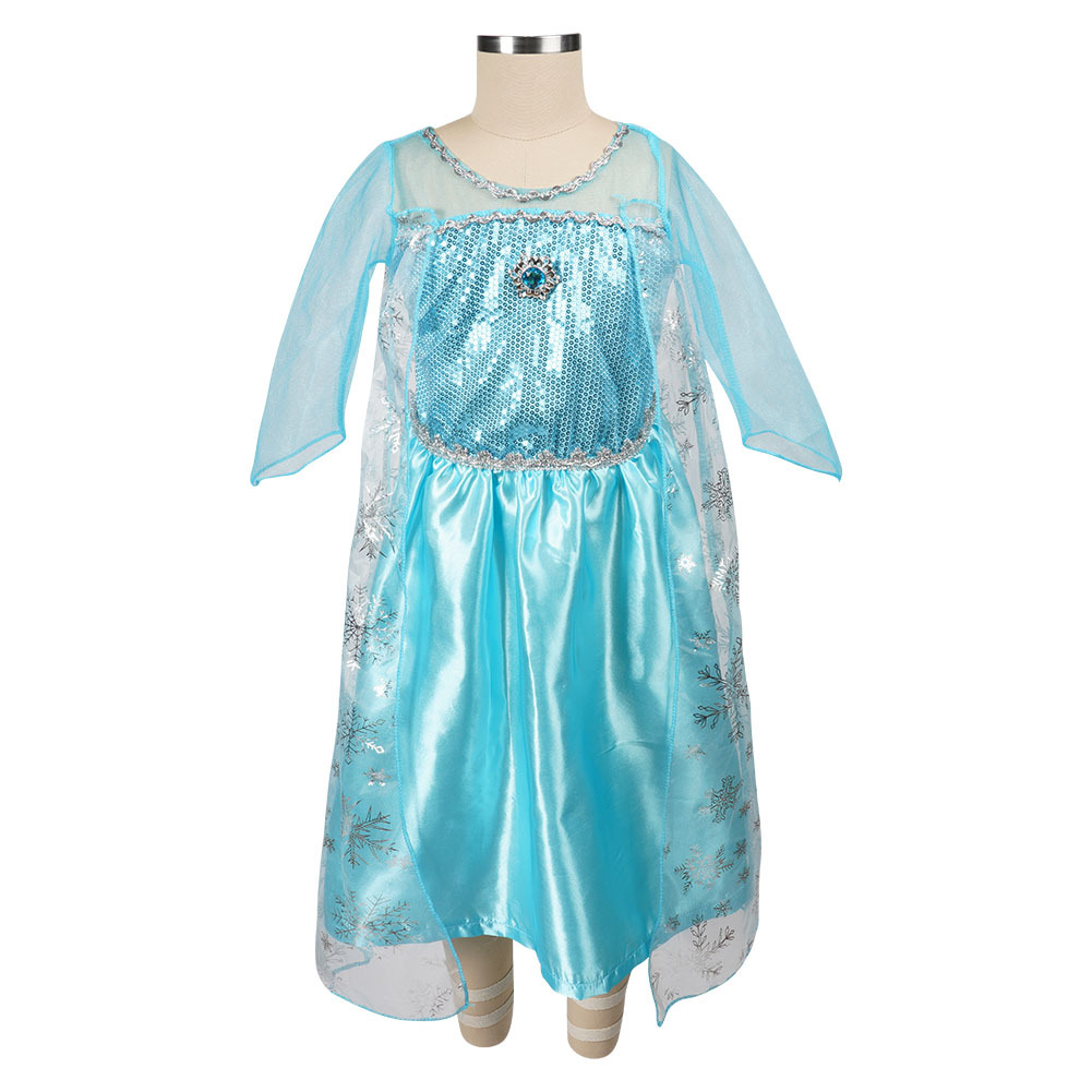Vestito da principessa per Halloween a maniche lunghe da ragazza | Maxi