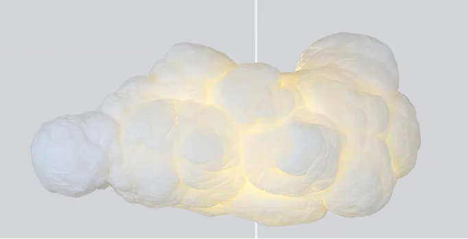 Pendelleuchte Wolken-Design Stoff-Deckenlampe