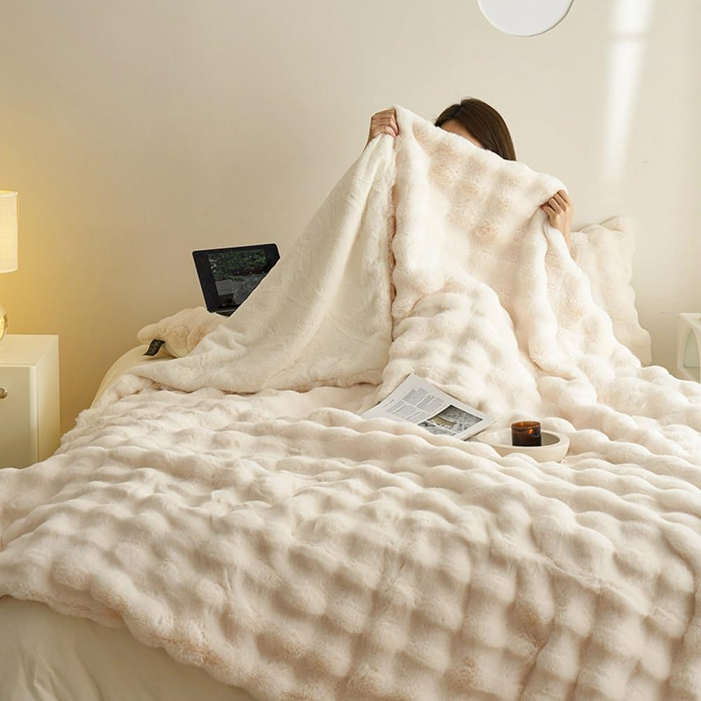 Blanket Soft Fleece Warm Reversible Throw