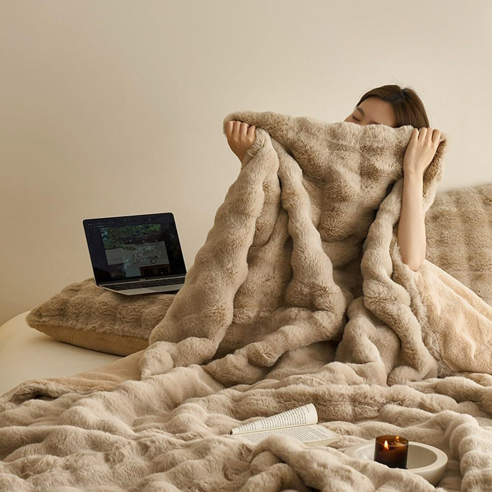 Blanket Soft Fleece Warm Reversible Throw