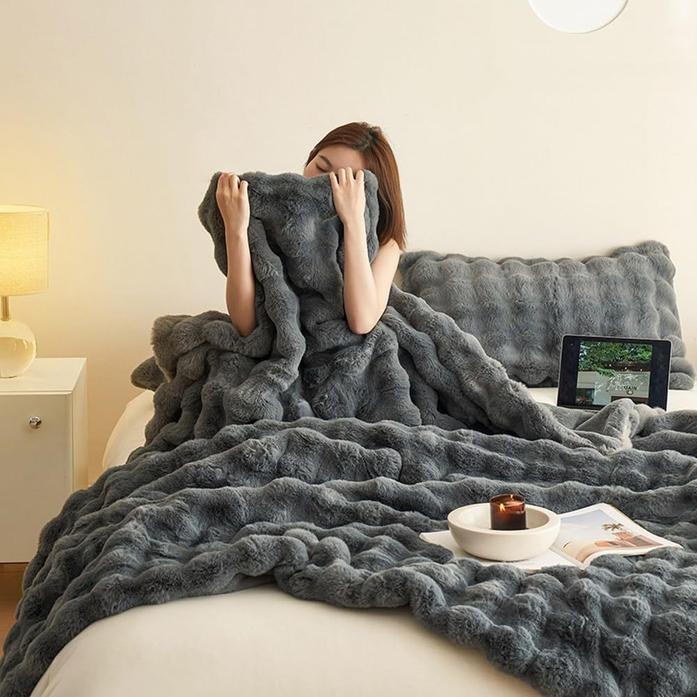 Blanket Soft Fleece Warm Reversible Throw