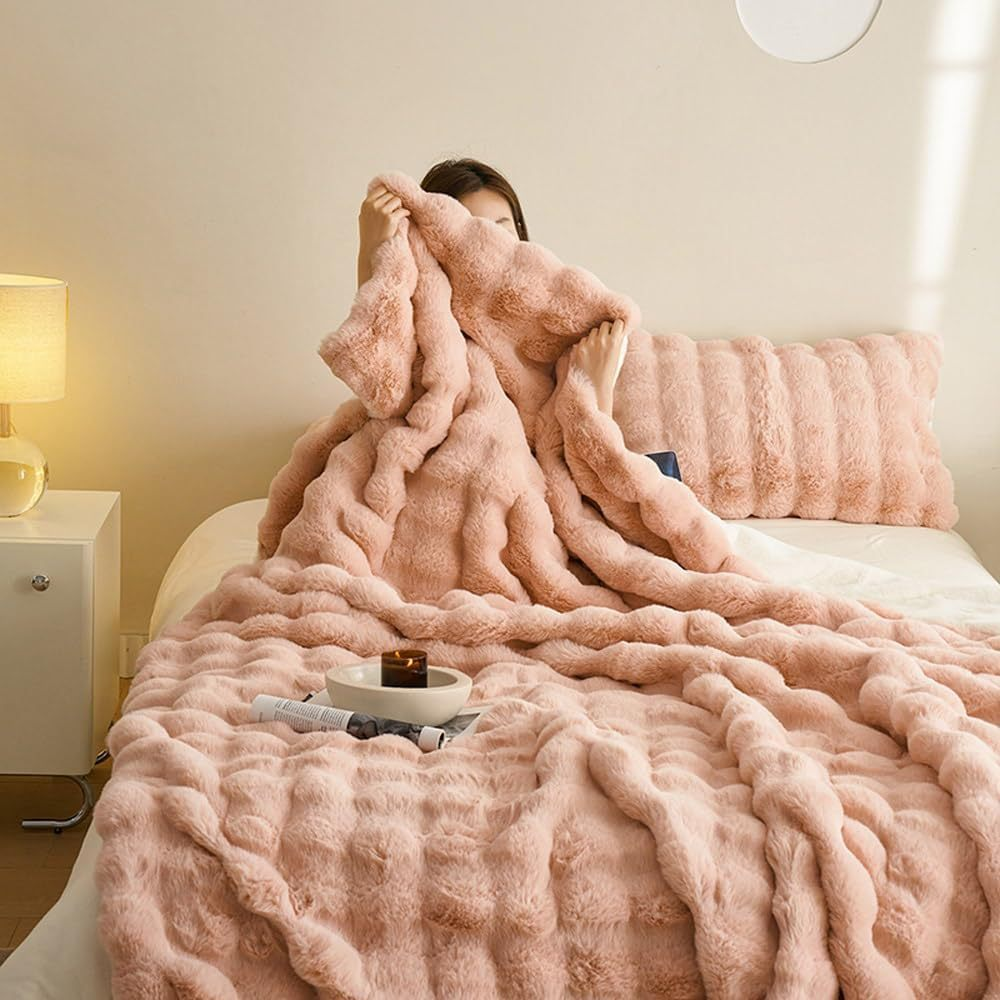 Blanket Soft Fleece Warm Reversible Throw