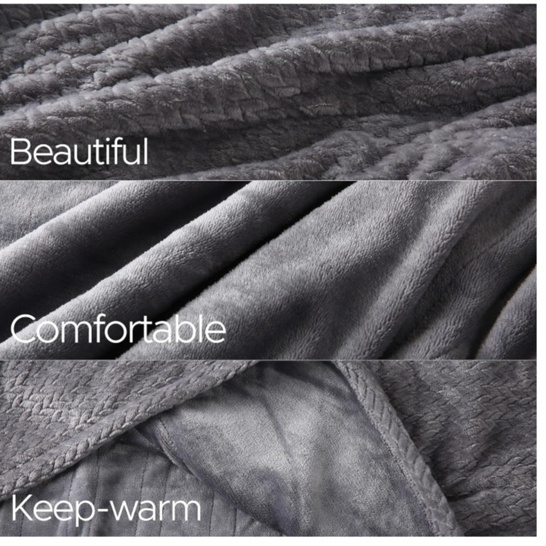 Coperta Elettrica in Cotone Riscaldata Lavabile Spegnimento Automatico