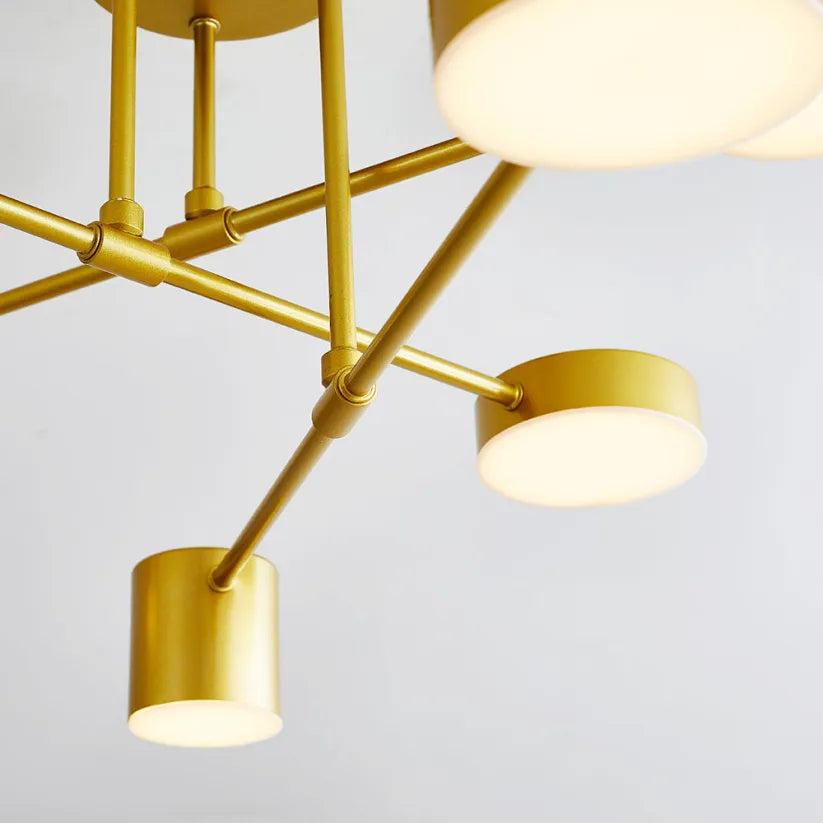 Lampade da soffitto moderne in metallo con struttura geometrica