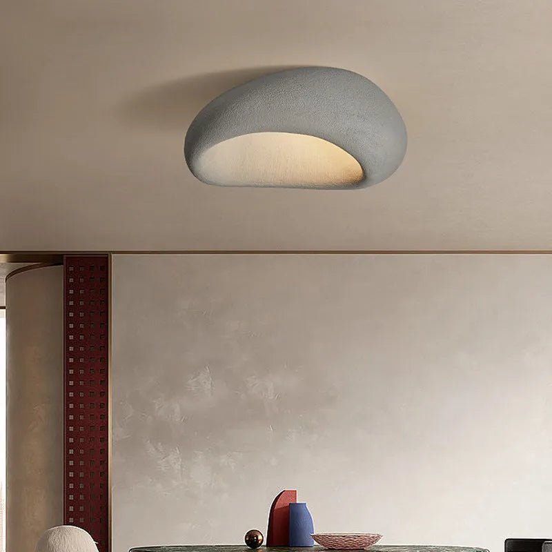 Lampade da soffitto organiche minimaliste con finitura testurizzata