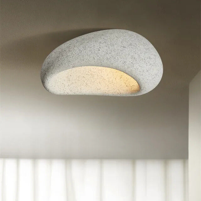 Lampade da soffitto organiche minimaliste con finitura testurizzata